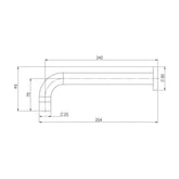 Phoenix Vivid 250mm Curved Wall Outlet